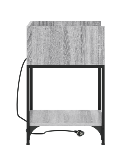 Armadio da Notte con lo scaffale Grigio sonoma 40 x 40 x 61 cm