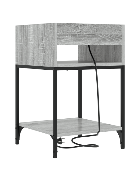 Armadio da Notte 2 pcs Grigio Sonoma 40 x 40 x 61 cm