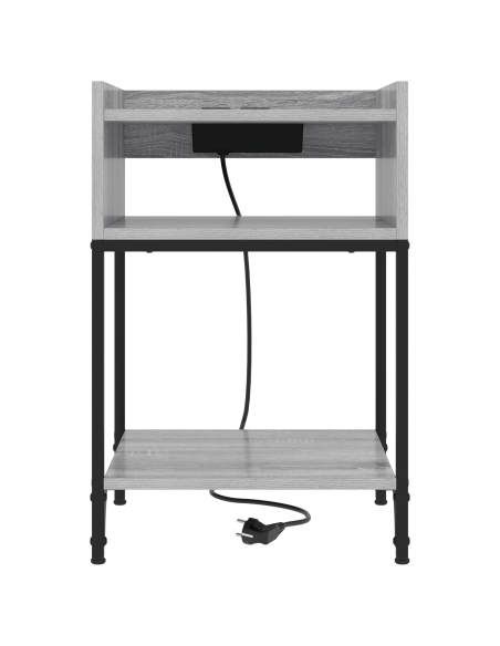 Armadio da Notte 2 pcs Grigio Sonoma 40 x 40 x 61 cm