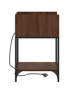 Armadio da Notte con lo scaffale Rovere Marrone 40 x 40 x 61 cm 2