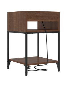 Armadio da Notte 2 pcs Rovere Marrone 40 x 40 x 61 cm