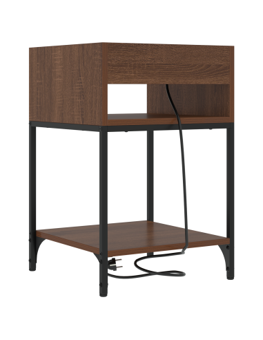 Armadio da Notte 2 pcs Rovere Marrone 40 x 40 x 61 cm