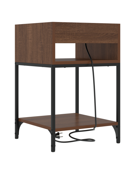 Armadio da Notte 2 pcs Rovere Marrone 40 x 40 x 61 cm