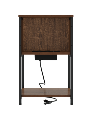 Armadio da Notte 2 pcs Rovere Marrone 40 x 40 x 61 cm