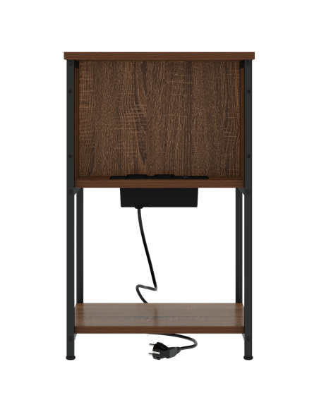 Armadio da Notte 2 pcs Rovere Marrone 40 x 40 x 61 cm