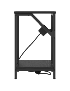 Armadio da Notte Rovere Nero 38 x 30 x 48 cm Legno multistrato 2