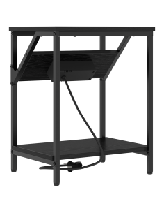 Armadio da Notte 2 pcs Rovere Nero 38 x 30 x 48 cm