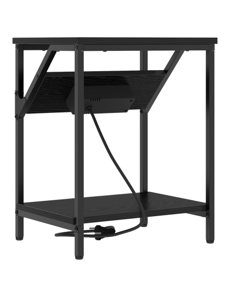 Armadio da Notte 2 pcs Rovere Nero 38 x 30 x 48 cm