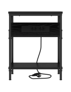 Armadio da Notte 2 pcs Rovere Nero 38 x 30 x 48 cm 2