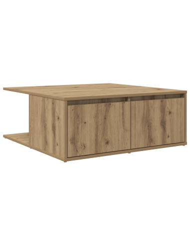 Tavolino da salotto rovere artigianale 80 x 80 x 31 cm