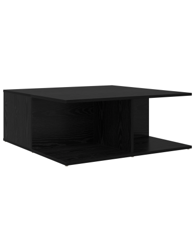 Tavolino da salotto con cassetto Rovere nero 80 x 80 x 31 cm