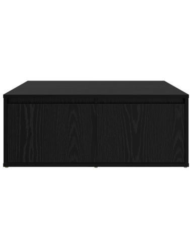 Tavolino da salotto con cassetto Rovere nero 80 x 80 x 31 cm