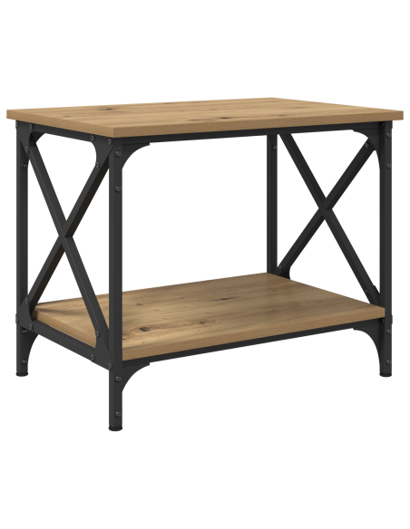 Tavolo laterale rovere artigianale 55 x 38 x 45 cm