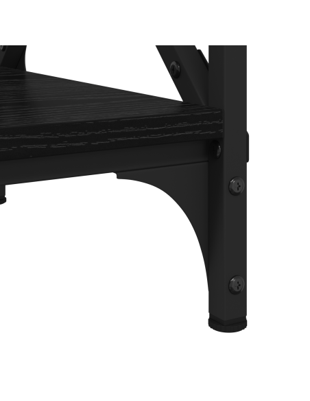 Tavolo laterale Rovere nero 55 x 38 x 45 cm Legno multistrato