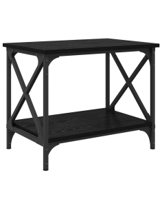 Tavolo laterale Rovere Nero 55 x 38 x 45 cm Legno multistrato 2