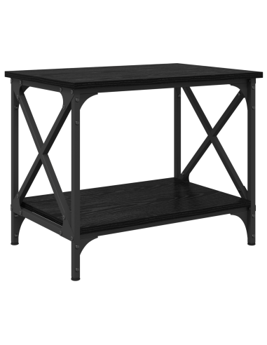Tavolo laterale Rovere Nero 55 x 38 x 45 cm Legno multistrato