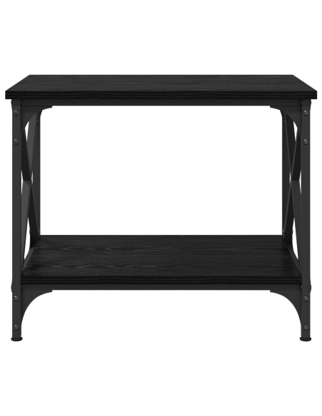 Tavolo laterale Rovere nero 55 x 38 x 45 cm Legno multistrato