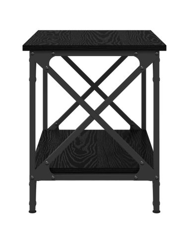 Tavolo laterale Rovere Nero 55 x 38 x 45 cm Legno multistrato