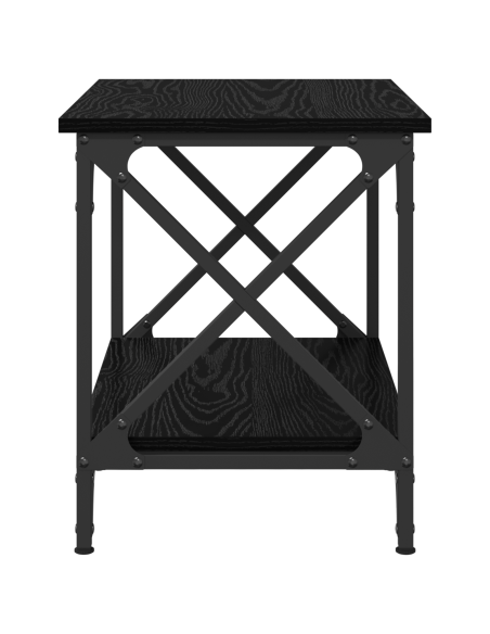 Tavolo laterale Rovere nero 55 x 38 x 45 cm Legno multistrato