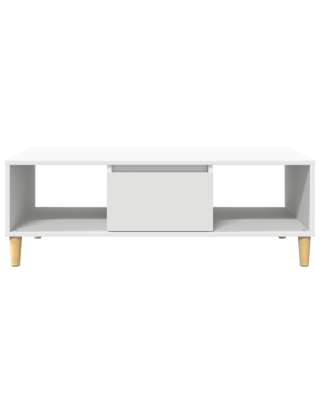 Tavolino da salotto Bianco 102 x 55 x 35 cm Legno multistrato