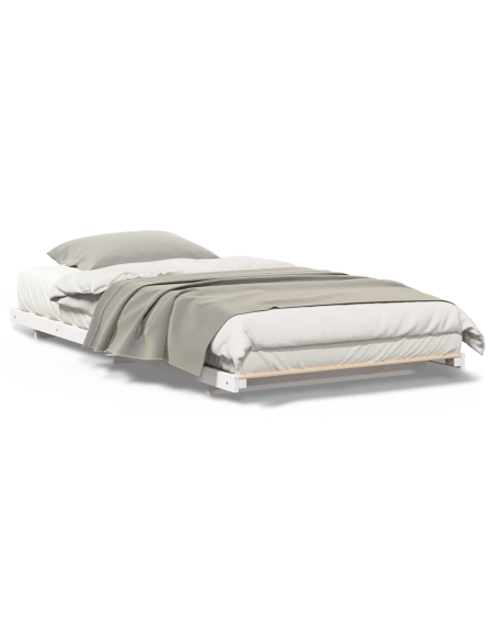 Struttura letto a terra Bianco 100 x 200 cm