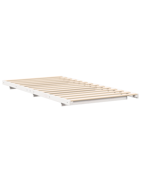 Struttura letto a terra Bianco 100 x 200 cm