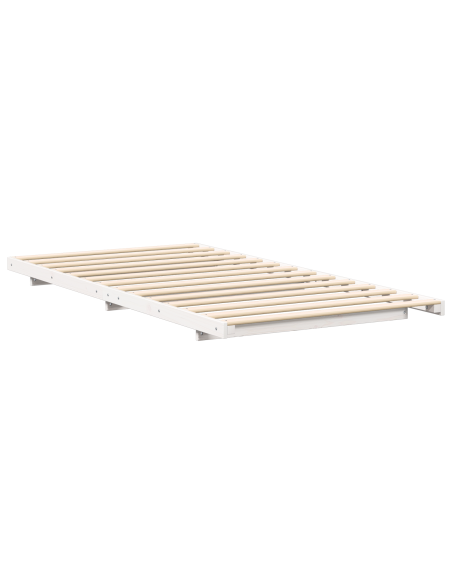 Struttura letto a terra Bianco 100 x 200 cm
