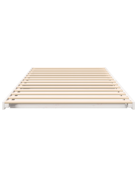 Struttura letto a terra Bianco 100 x 200 cm