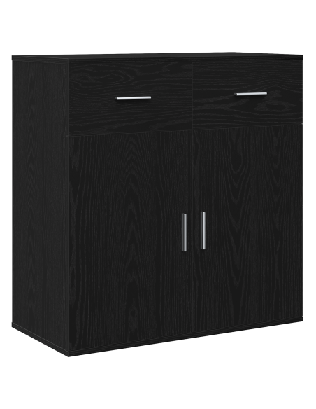 Credenza Rovere Nero 78 x 38 x 80 cm Legno multistrato