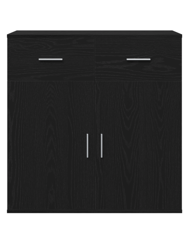Credenza Rovere Nero 78 x 38 x 80 cm Legno multistrato