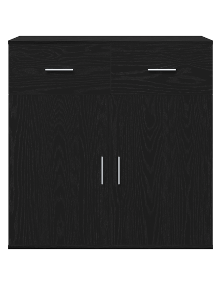 Credenza Rovere Nero 78 x 38 x 80 cm Legno multistrato