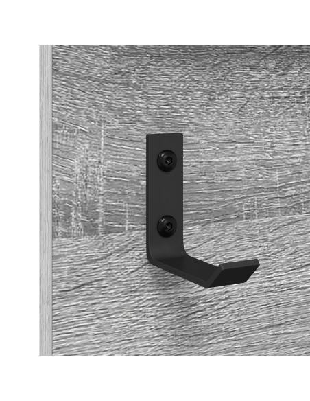 Appendiabiti a muro con specchio Grigio Sonoma 90 x 10 x 50 cm