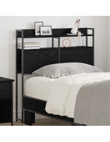 Testata contenitore Rovere nero 90 cm Legno multistrato