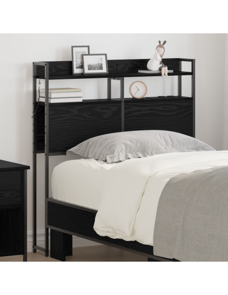 Testata contenitore Rovere Nero 90 cm Legno multistrato