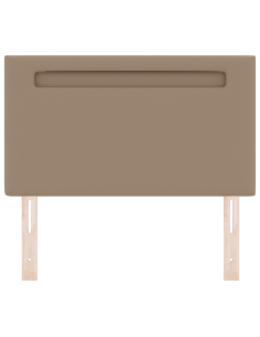 Testiera LED Cappuccino 90 cm Pelle Sintetica 2