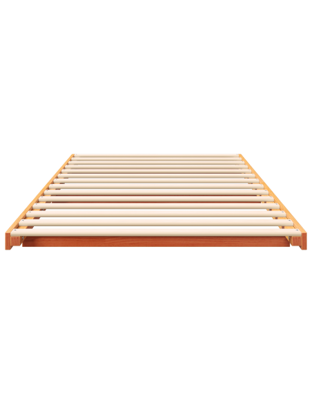 Struttura letto a terra Cera marrone 100 x 200 cm