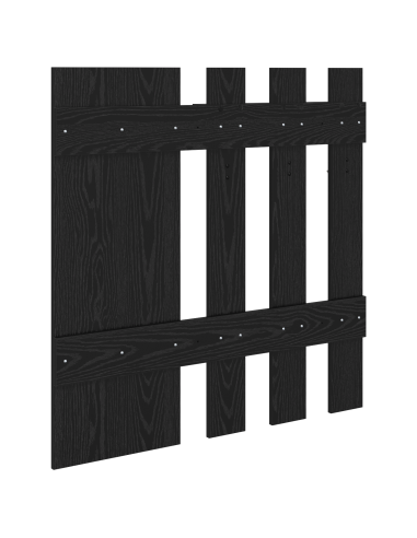 Appendiabiti a muro con specchio Rovere Nero 100 x 10 x 100 cm