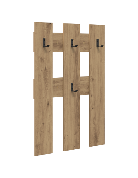 Appendiabiti a muro rovere artigianale 65 x 3 x 100 cm