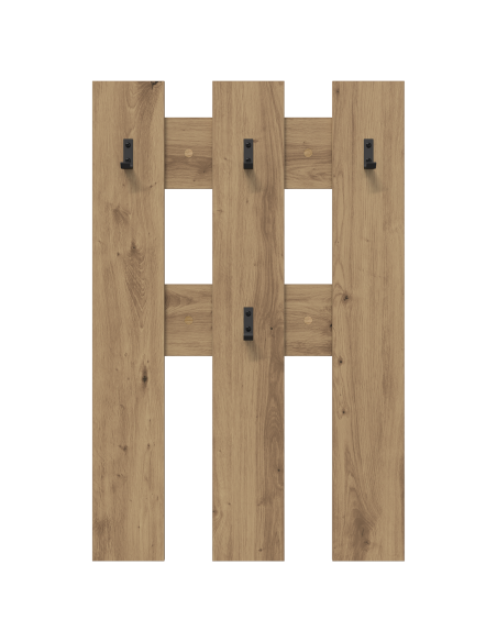 Appendiabiti a muro rovere artigianale 65 x 3 x 100 cm