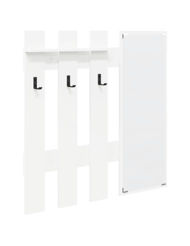 Appendiabiti a muro Bianco 100 x 10 x 100 cm Legno multistrato
