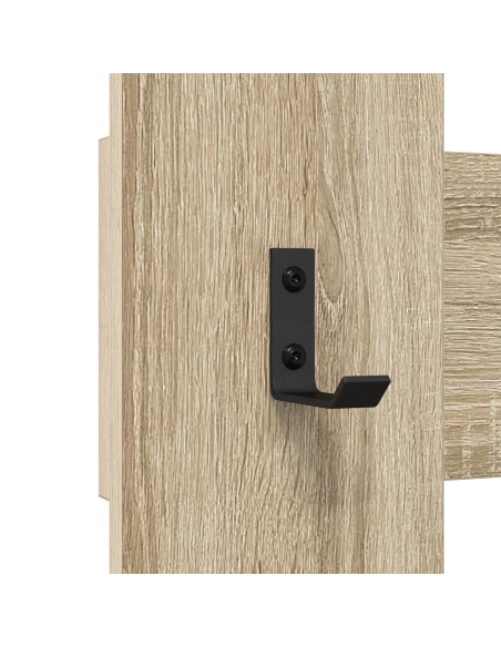 Appendiabiti a muro rovere sonoma 65 x 3 x 100 cm