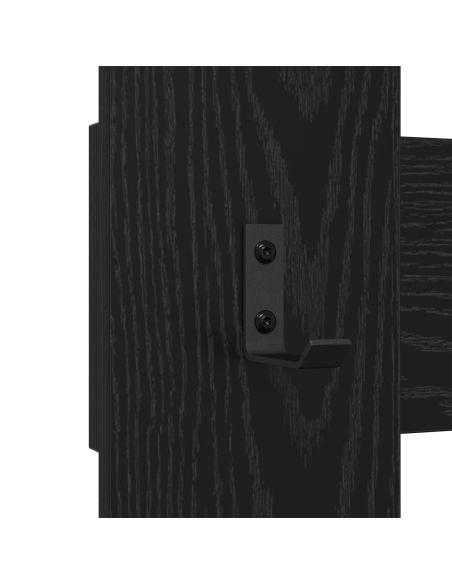 Appendiabiti a muro Rovere nero 65 x 3 x 100 cm
