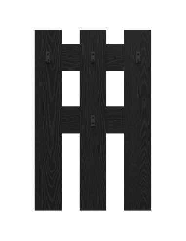 Appendiabiti a muro Rovere Nero 65 x 3 x 100 cm