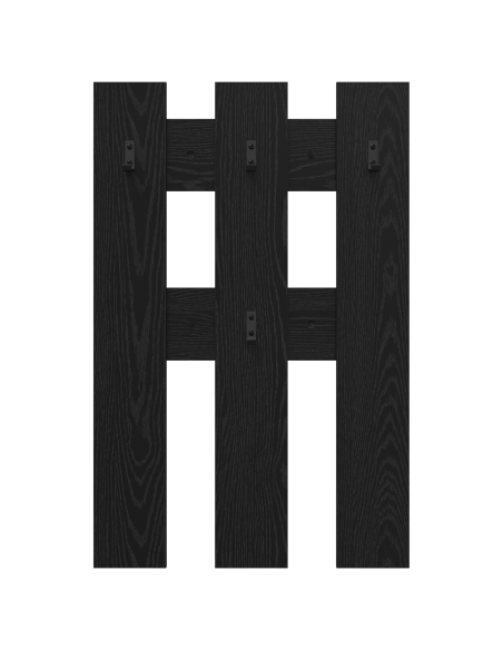 Appendiabiti a muro Rovere nero 65 x 3 x 100 cm