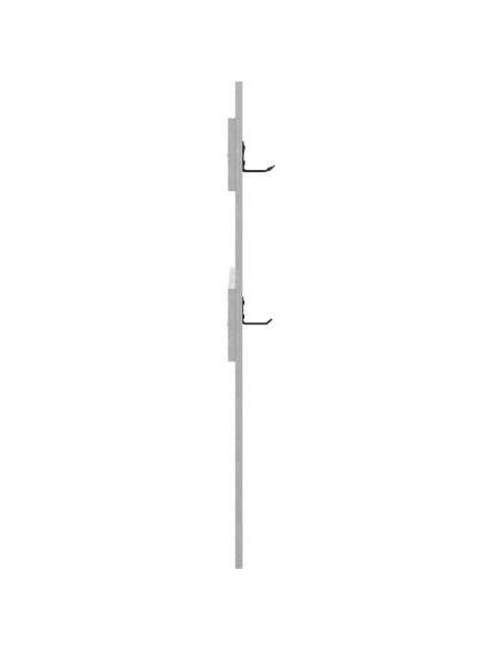 Appendiabiti a muro Grigio cemento 65 x 3 x 100 cm