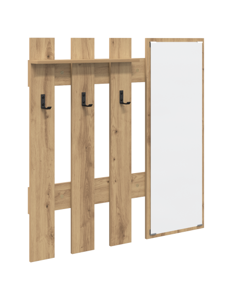 Appendiabiti a muro Rovere artigianale 100 x 10 x 100 cm