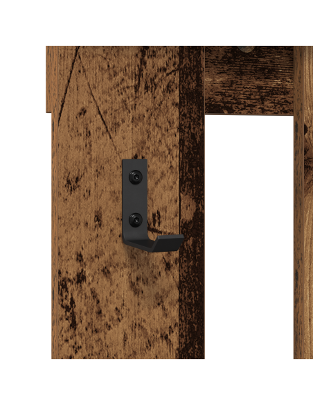 Appendiabiti a muro Legno Antico 100 x 10 x 100 cm