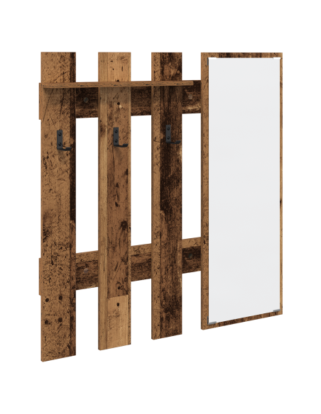 Appendiabiti a muro Legno vecchio 100 x 10 x 100 cm