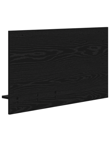 Appendiabiti a muro con lo scaffale Rovere Nero 90 x 10 x 50 cm