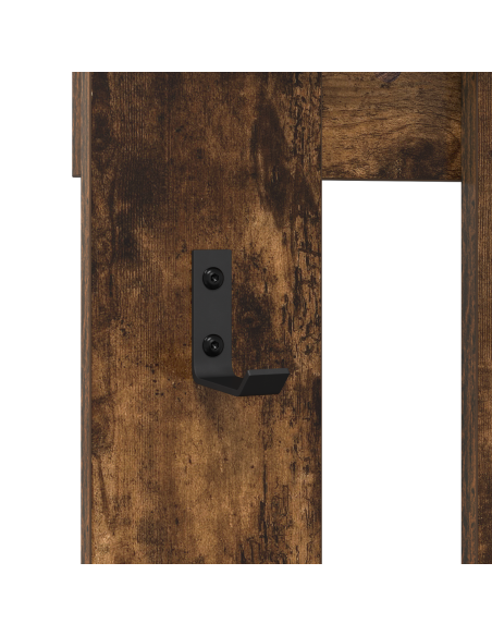 Appendiabiti a muro Rovere affumicato 100 x 10 x 100 cm
